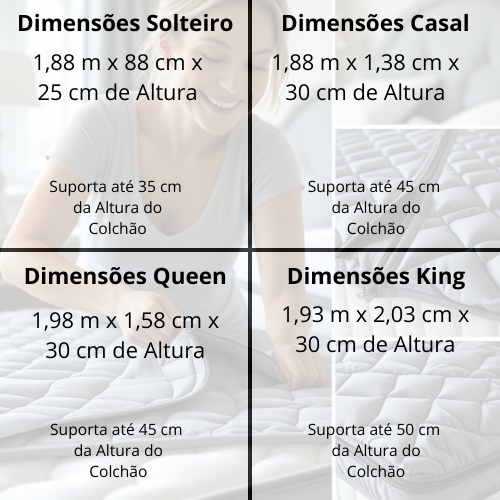 Capa Protetora de Colchão com Zíper - Modelo Premium Exclusive - 100% Impermeável - Algodão 1000 Fios