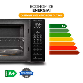 Microondas Panasonic Dupla Refeição 34L Black Glass